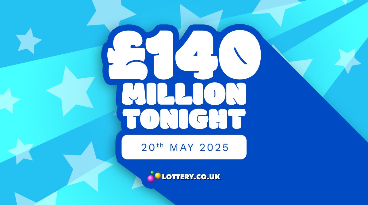 Lottery_UK's tweet photo. Get your #EuroMillions tickets ready to enter tonight's draw π The jackpot is an estimated Β£140M!! π²π
Use our link to get tickets β¨ https://t.co/hUmKjoGfpe
#uklottery #lotteryuk #Tuesday #Tuesdaydraw #uknews #jackpot #winners #luckynumbers #millionaire #euromillionsβοΈ #rollover