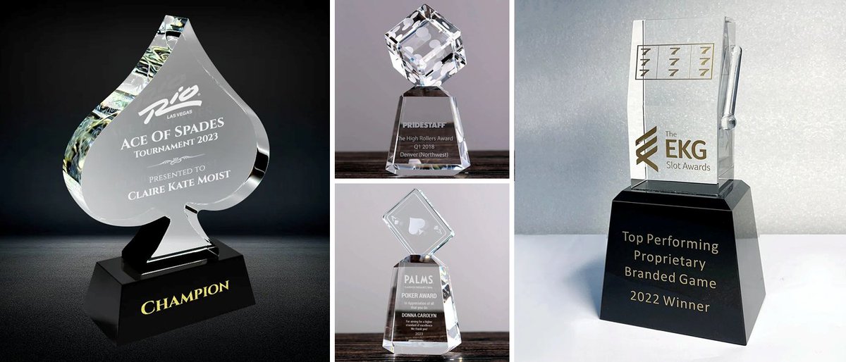 awardstrophyusa's tweet photo. Searching for #LasVegas #casino themed #awards to recognize exceptional achievements in the casino industry. @awardstrophyusa delighted to bring these 8 Awesome Crystal Casino Awards that Every Casino Must Have. https://t.co/1QDf9payl7

#casinos #poker #crystalawards #award https://t.co/KruNEwnyR0