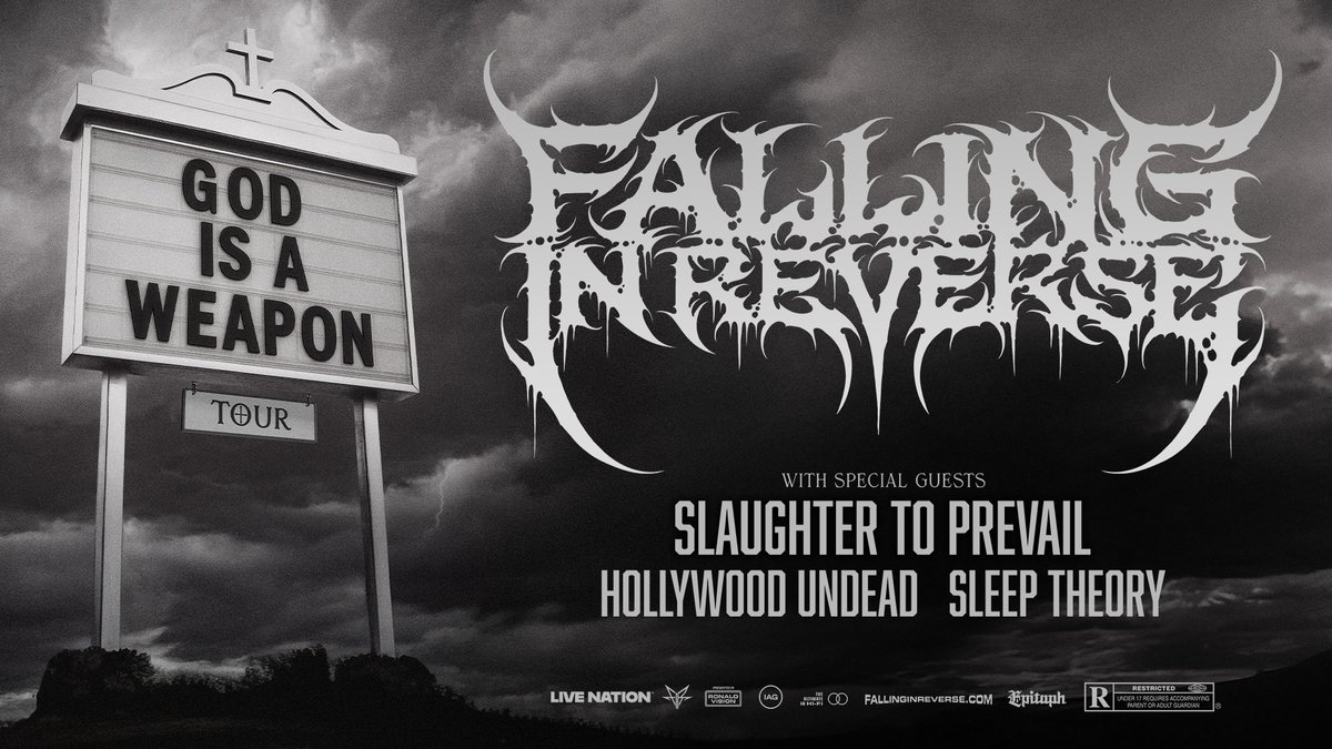 JUST ANNOUNCED 🎸 Falling In Reverse with special guests on God Is A Weapon Tour at Freedom Mortgage Pavilion on Saturday, September 6!

Presale begins Thursday, May 22 at 10AM [code: FREESTYLE]
Tickets go on sale Friday, May 23 at 10AM

🎫 👉 livemu.sc/43BholE