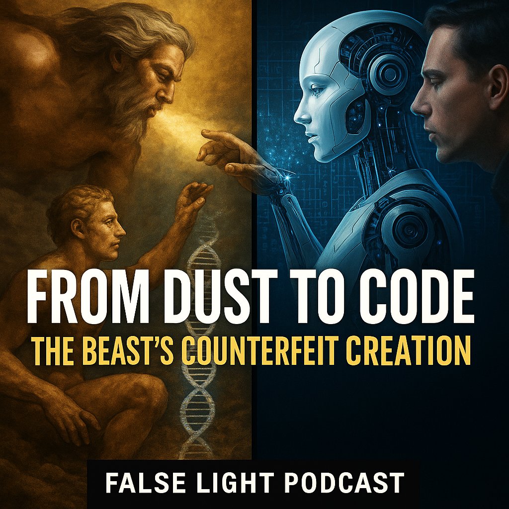 TheFalseLightPC's tweet image. God formed man from dust and breathed life into him.

Now man forms AI from silicon... and the Beast breathes into that.

👁 From DNA to computer code.
💨 From divine breath to digital mimicry.
🤖 This is the counterfeit creation.

🎧 New episode:

 &quot;From Dust to Code&quot;…