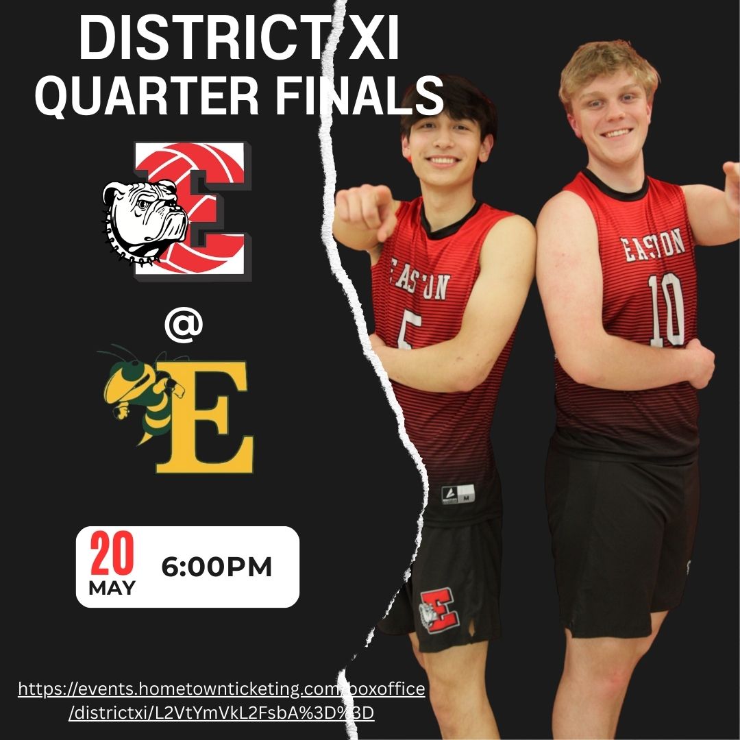 Come out and cheer us on as we travel to Emmaus for District XI Quarter Finals <a href="/GoRedRovers/">Easton Athletics</a>