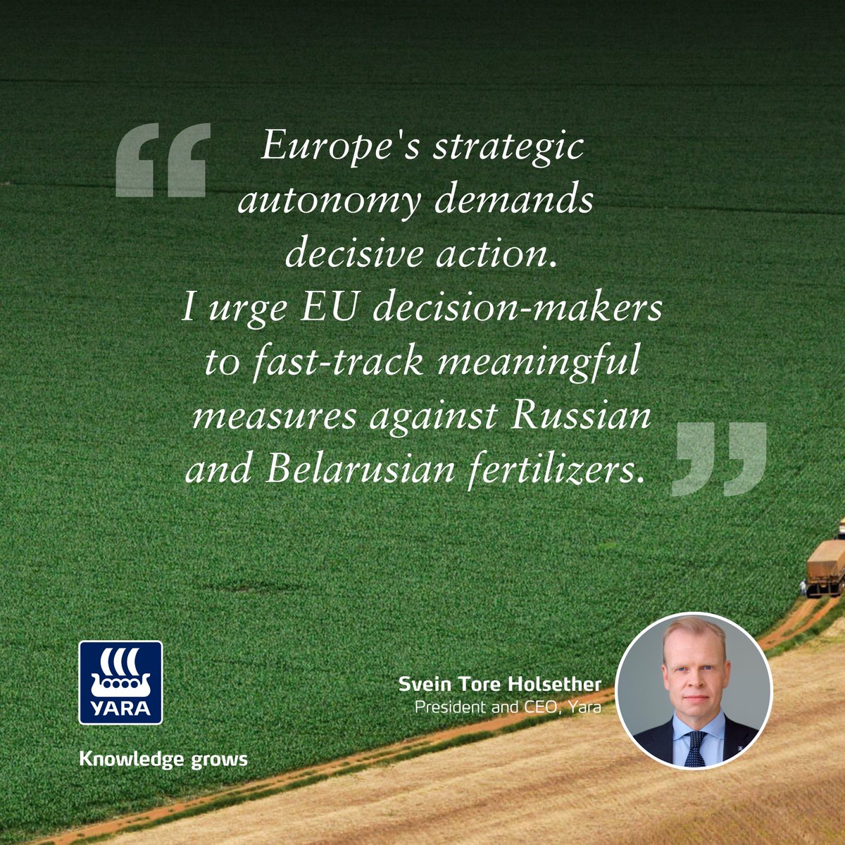 Svein Tore Holsether (@stholsether) on Twitter photo Fertilizer is the new gas.
Europe aims to cut Russian gas imports, but fertilizer imports increased since the invasion, up 48% last agricultural season.
EU institutions must protect our autonomy & food security.
Discussed this w/ <a href="/BBCWorld/">BBC News (World)</a> (from 16:10): bbc.in/4mfeevc Fertilizer is the new gas.
Europe aims to cut Russian gas imports, but fertilizer imports increased since the invasion, up 48% last agricultural season.
EU institutions must protect our autonomy & food security.
Discussed this w/ <a href="/BBCWorld/">BBC News (World)</a> (from 16:10): bbc.in/4mfeevc