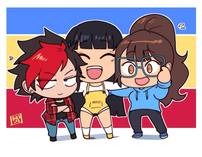 OC comm, a super sentai squad on an off day!