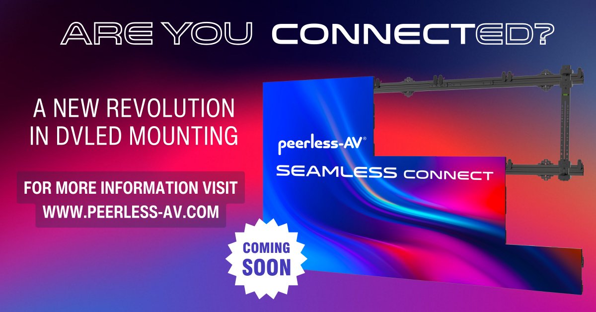 This is dvLED — redesigned, reconfigured, and all-encompassing. 👏 Any digital vision comes to life with the brand-new SEAMLESS Connect Universal dvLED Mounting Systems! Learn more here: eu.peerless-av.com/pages/seamless…
#AVTweeps