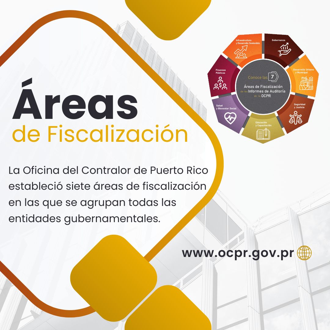 📷Conoce las siete áreas de fiscalización que utilizamos para distribuir el alcance de nuestras auditorías. Esta clasificación permite maximizar los recursos al momento de auditar.

ocpr.gov.pr/areas-de-fisca…

#7áreasdefiscalización #Fiscalización #ocprinforma #auditorías