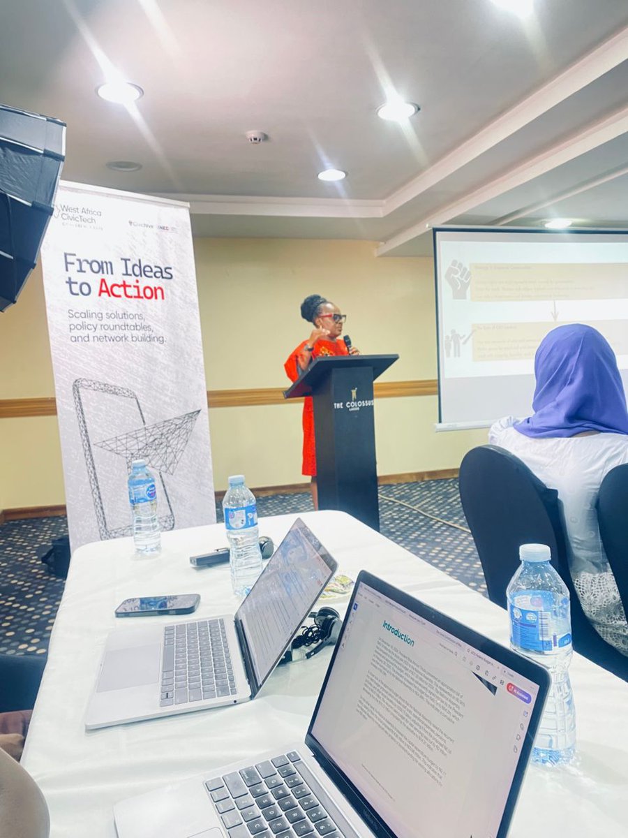 BudgITgh's tweet photo. #WACTC2025 Day 2:  @EzeAnaba from the @MirabelCentreNG is presenting on protecting human rights work in hostile environments.

@CivicHive @BudgITng @odekro
@MirabelCentreNG

#HumanRightsMatter
#CivicSpaces
#GetInvolved
#BudgIT https://t.co/4XGIs7Cs6S