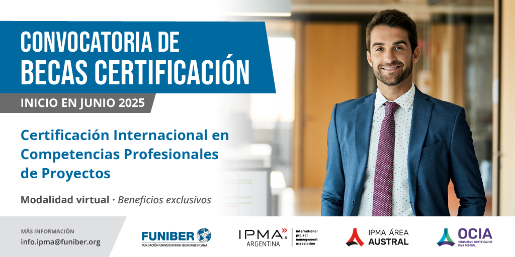 Universidad Internacional Iberoamericana - UNIB (@unibpr) on Twitter photo 🎓💼 UNIB, FUNIBER e IPMA Austral te invitan a certificarte en IPMA Nivel D en gestión de proyectos.
🌍 Inicio: junio 2025 | 100 % virtual | Becas disponibles.
📩 Postula: info.ipma@funiber.org
🚀 Más información: fnbr.es/cmj 🎓💼 UNIB, FUNIBER e IPMA Austral te invitan a certificarte en IPMA Nivel D en gestión de proyectos.
🌍 Inicio: junio 2025 | 100 % virtual | Becas disponibles.
📩 Postula: info.ipma@funiber.org
🚀 Más información: fnbr.es/cmj