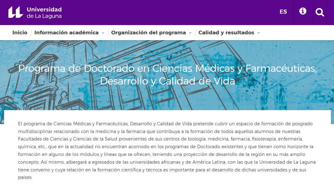 24 tesis doctorales defendidas en el Programa de Doctorado en Ciencias Médicas y Farmacéuticas, Desarrollo y Calidad de Vida en el Curso Académico 2023-2024 (17 mujeres y 7 hombres).
ull.es/doctorados/cie…