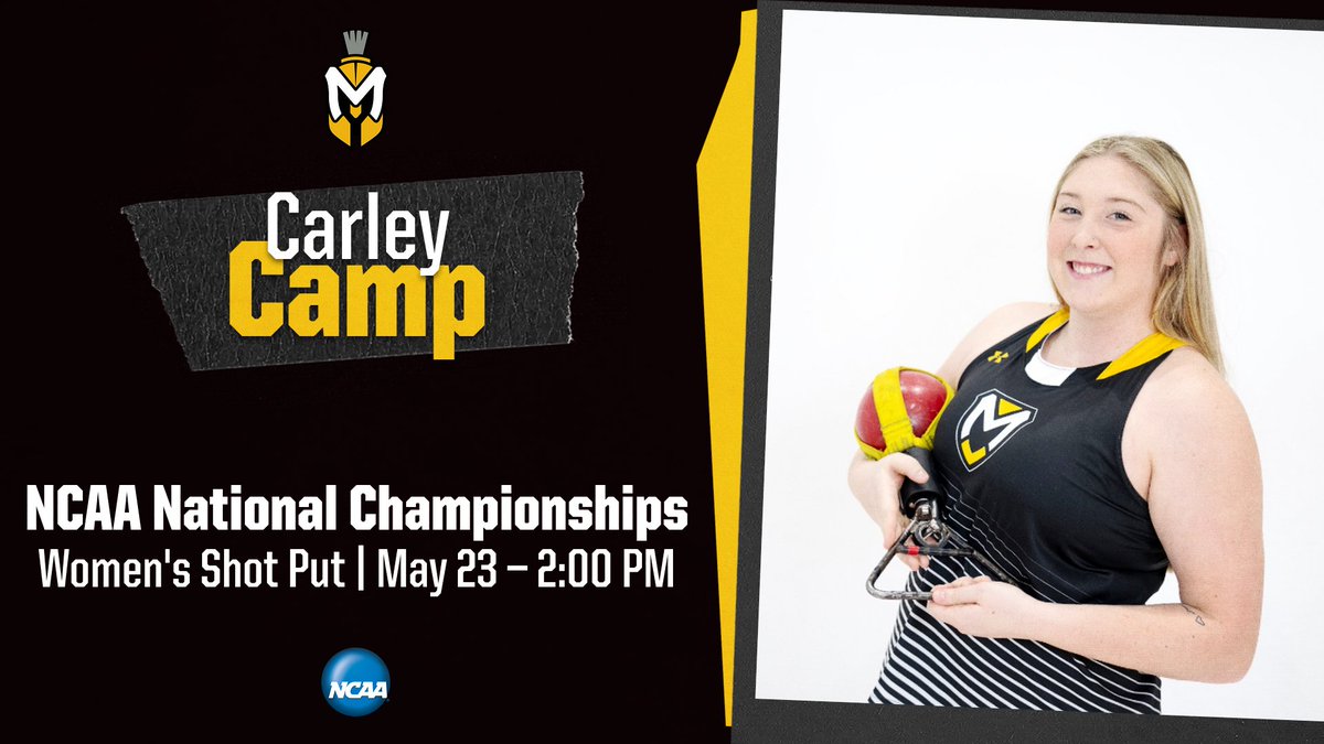 OTF: It's Meet Day! Carley Camp gets her shot at the DIII National Championships as she throws in the Women's Shot Put, TODAY, at 2:00 PM in Geneva, OH!

Live Video: tinyurl.com/mrxt885w
Live Results: tinyurl.com/zvx6m9yz

#MUSpartans | #SpartanPride