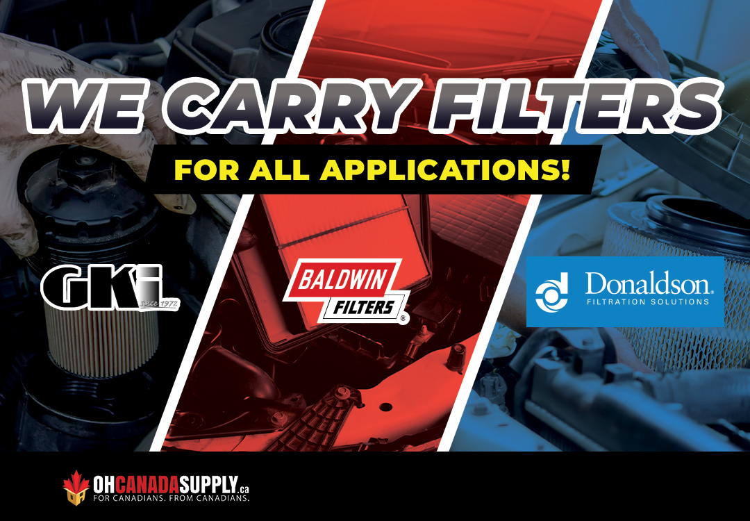 ohcanadasupply's tweet photo. We now carry GKI, Baldwin and Donaldson filters at https://t.co/M3paIShbS1! We’re excited to represent these trusted brands and provide you with full access to any filter you may require. Shop Now | https://t.co/oBMFhEFeac https://t.co/rrW6iTKLLB