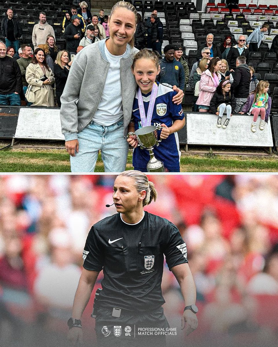 From Corby Town to Wembley Stadium 🏟️

A day before officiating the #AdobeWomensFACup Final, referee Stacey Fullicks was handing out medals at the Northamptonshire Women’s &amp; Girls’ Football League.

Giving back to grassroots football 🌟