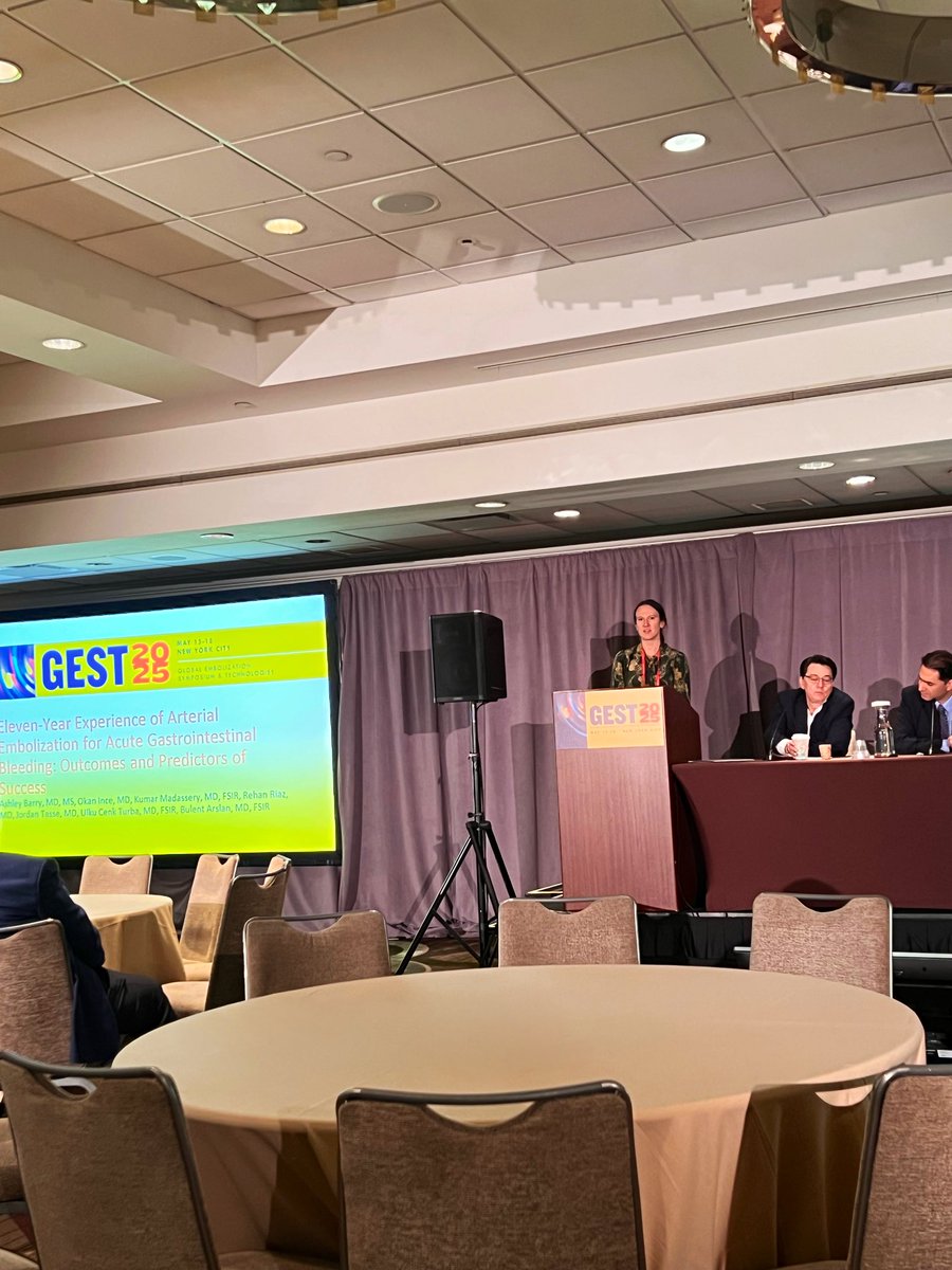 ABarry5028's tweet photo. Had the incredible honor of presenting our experience on the evolving role of IR in managing GI bleeding this weekend at @thegestgroup!! #GEST2025 #embolization #radchicks https://t.co/BoLkp9kYwI