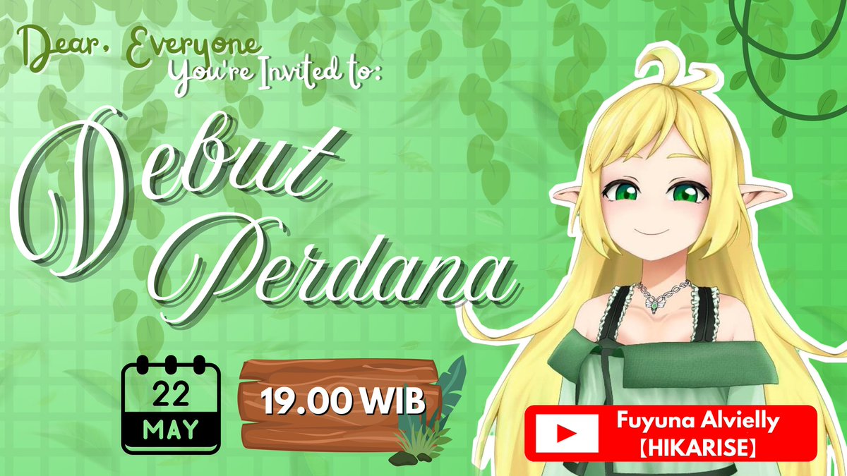 FuyunaAlvielly's tweet photo. [Fuyuna Alvielly Debut Announcement]

YIPPEEE.. peri lucu ini akhirnya mengundang kalian untuk momen spesial ini!! 

🗓️: 22 Mei 2025
⏰: 19.00 WIB
📍: https://t.co/Si8xBjKwYT

aku harap kalian bisa datang ya!! 
#vtuber #vtuberid #vtuberuprising #vtuberdebut #debutinvitation https://t.co/rdi8Mmx0L8