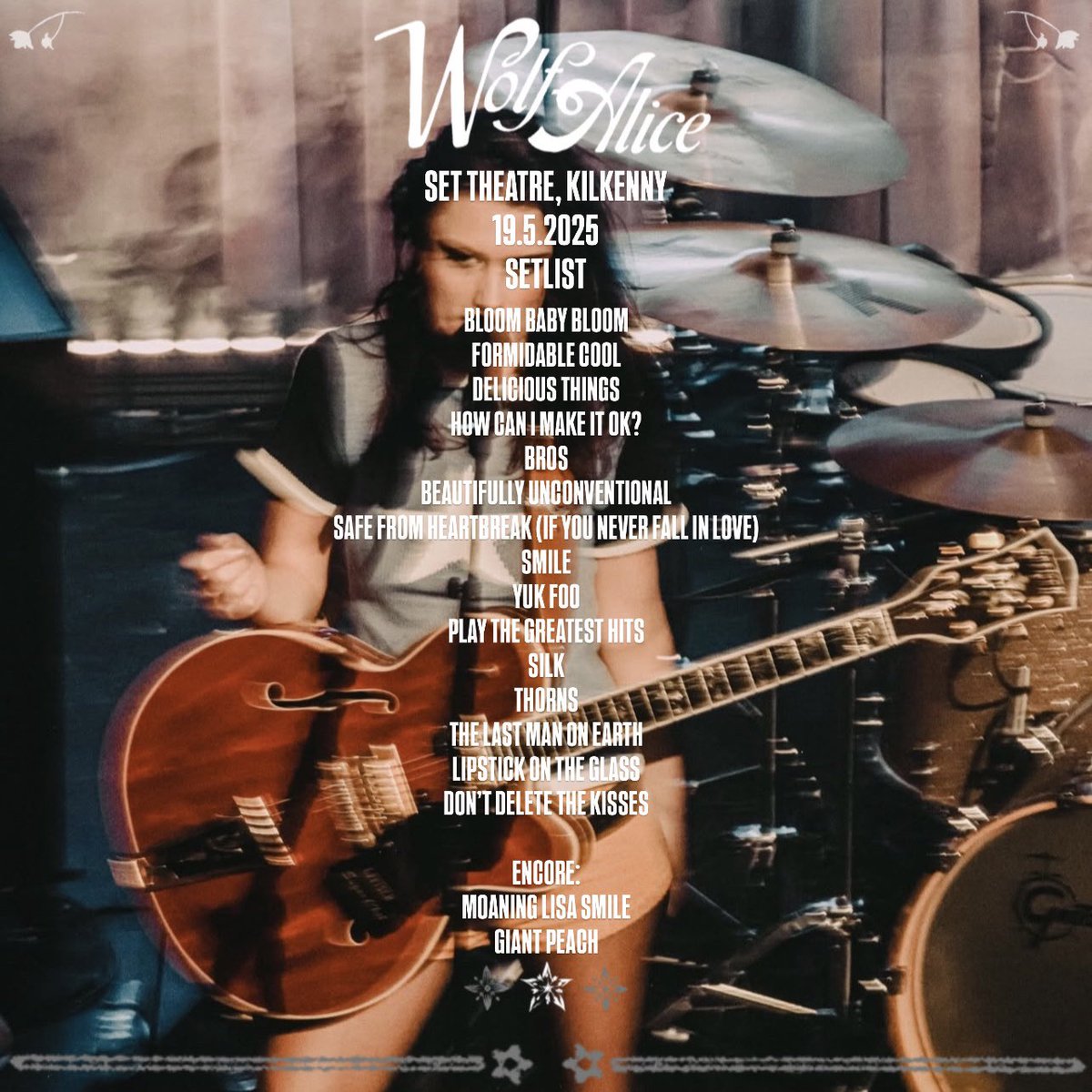 gherkinrowsell's tweet image. Wolf Alice, Set Theatre, Kilkenny, 19.5.25