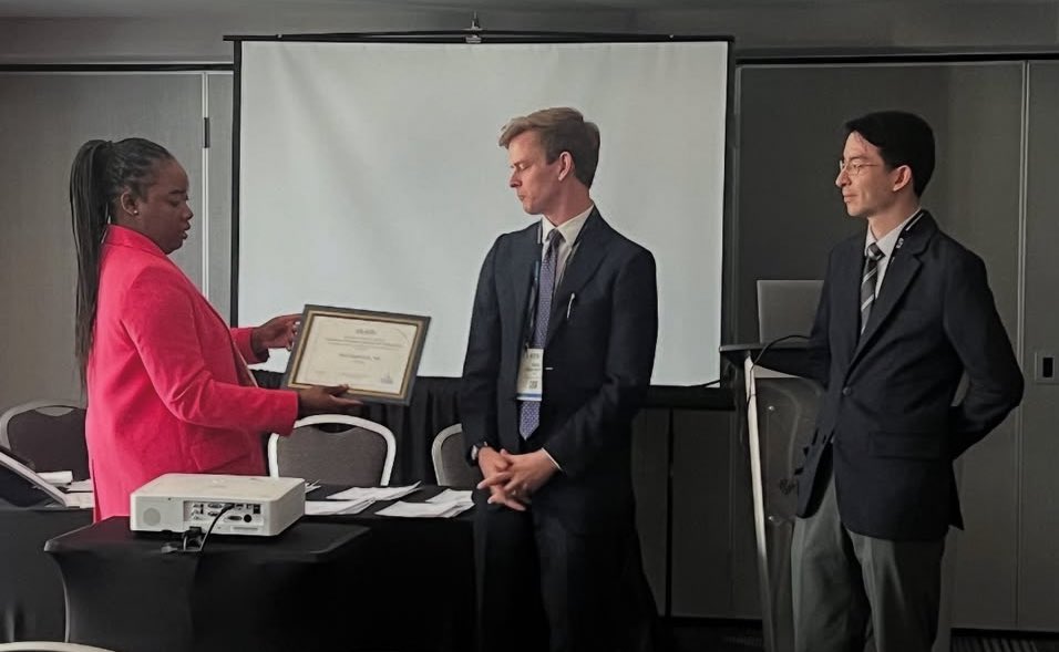 MayoPCCM (@mayopccm) on Twitter photo Dr.Eggleston receiving recognition for his outstanding performance at the <a href="/atscommunity/">American Thoracic Society (ATS)</a> teaching competition. He represented the Pulmonary Infections and Tuberculosis Assembly <a href="/ATS_Assemblies/">ATS_Assemblies</a> <a href="/atsearlycareer/">ATS Early Career</a> #ATS2025
Congratulations, Dr. Eggleston! Dr.Eggleston receiving recognition for his outstanding performance at the <a href="/atscommunity/">American Thoracic Society (ATS)</a> teaching competition. He represented the Pulmonary Infections and Tuberculosis Assembly <a href="/ATS_Assemblies/">ATS_Assemblies</a> <a href="/atsearlycareer/">ATS Early Career</a> #ATS2025
Congratulations, Dr. Eggleston!
