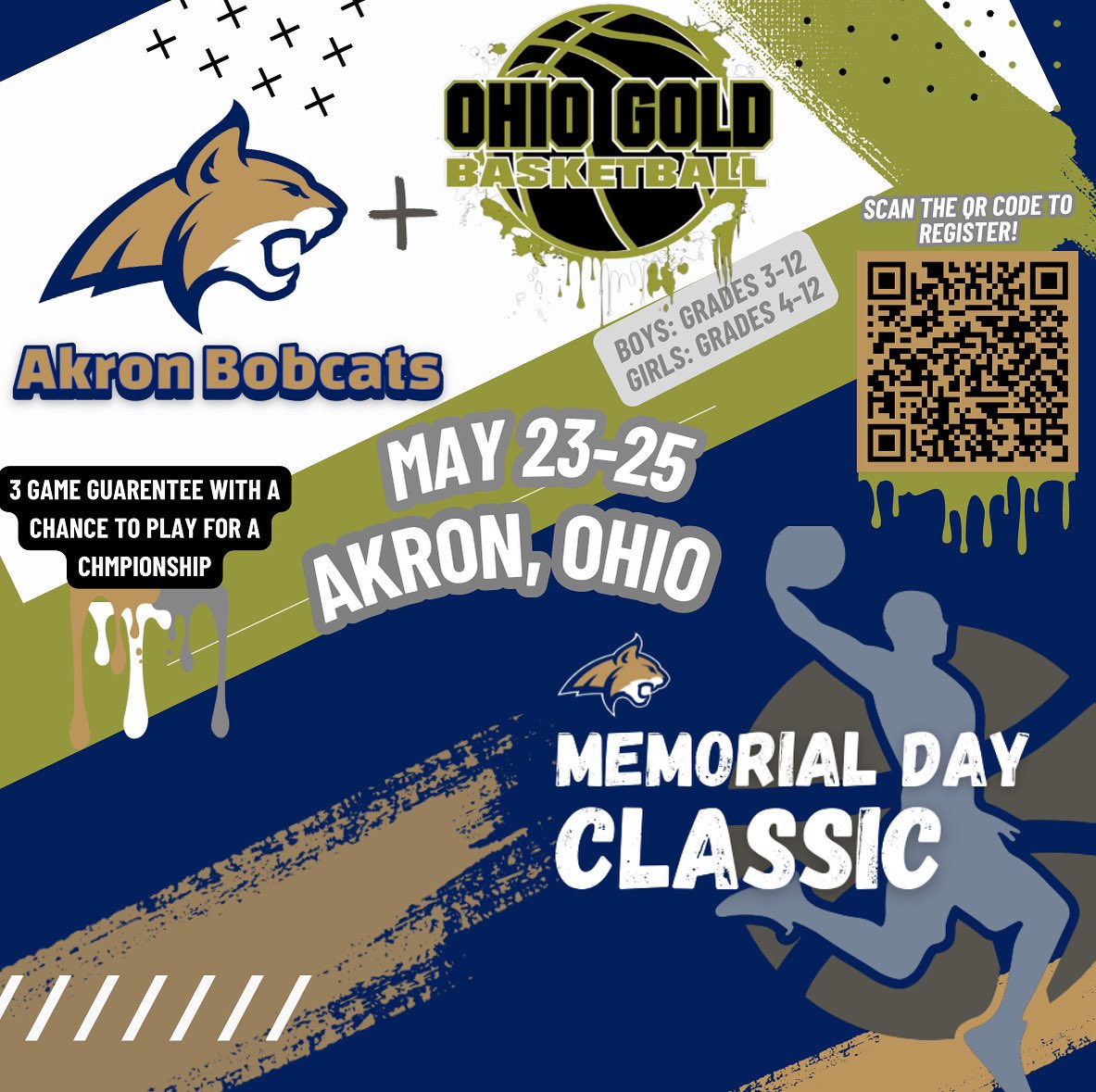 LAST TOURNAMENT OF THE SEASON!and last day you register your teams!
•
•
We hope to see you all there! 
If you have any questions please reach out!

akronbobcatsbasketball.com/memorial-day-c…