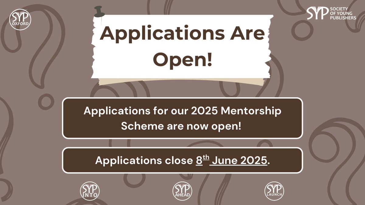 SYP Oxford (@syp_oxford) on Twitter photo Applications are officially open for our 2025 Mentorship Scheme! 📚✨
Applications are open to everyone, SYP member or not, and close Sunday 8th June at 11:59pm. Please reach out to syp.oxford.mentorship@gmail.com if you have any questions. Click on the link in our bio to apply! Applications are officially open for our 2025 Mentorship Scheme! 📚✨
Applications are open to everyone, SYP member or not, and close Sunday 8th June at 11:59pm. Please reach out to syp.oxford.mentorship@gmail.com if you have any questions. Click on the link in our bio to apply!
