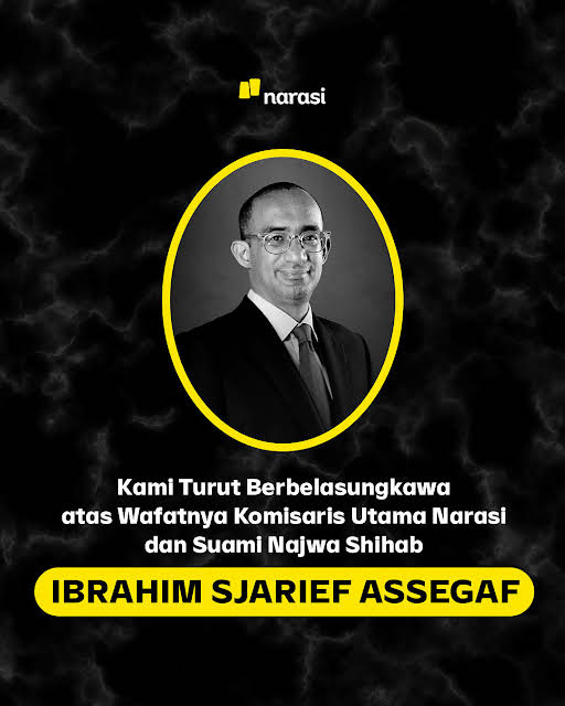 sobatdia's tweet photo. إن لله وإن إليه راجعون 
Yayasan SobatDIA Sobat Diabetes turut berduka cita.
Telah berpulang Ibrahim Sjarief bin Husein Ibrahim Assegaf, suami dari Najwa Shihab. Mendiang berpulang pd 20 Mei 2025 pukul 14.29 WIB di RS PON Jakarta Timur. 
Sumber: https://t.co/Bl4vm4XUJ0 https://t.co/DW9OJjsCFw