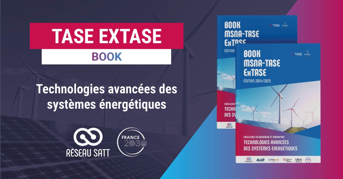 [BOOK 📕] Les Consortiums #TASE #EXTASE sont mobilisés pour accélérer le développement d'innovations de la recherche publique 🇫🇷 en matière d'énergies renouvelables⚡️

Les chefs de file : <a href="/UGrenobleAlpes/">Université Grenoble Alpes</a>, #Linksium, <a href="/SATT_Toulouse/">ToulouseTechTransfer</a>, <a href="/SATTAXLR/">SATT AXLR</a>

▶️ satt.fr/book-tase-exta…