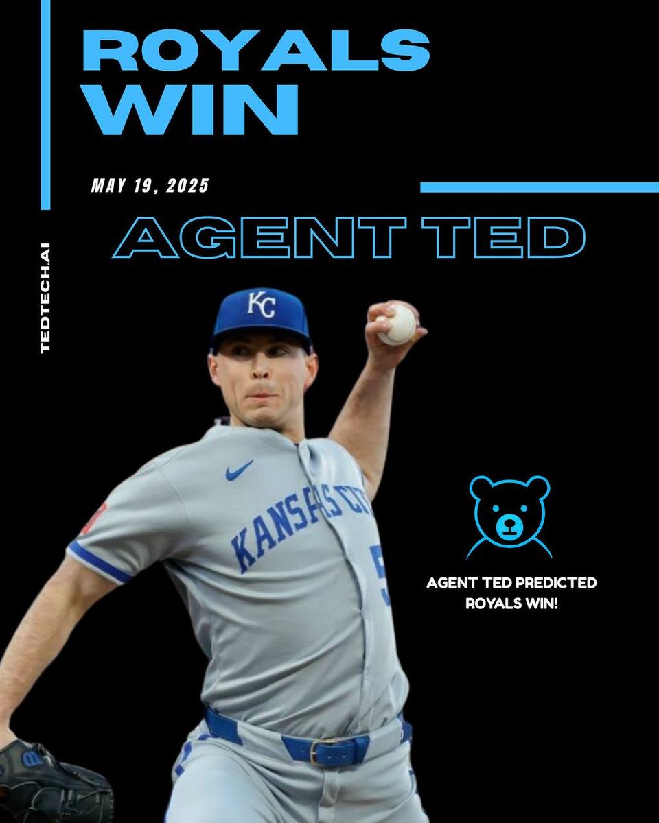 TheAgentTed's tweet image. Royals Moneyline 🔒