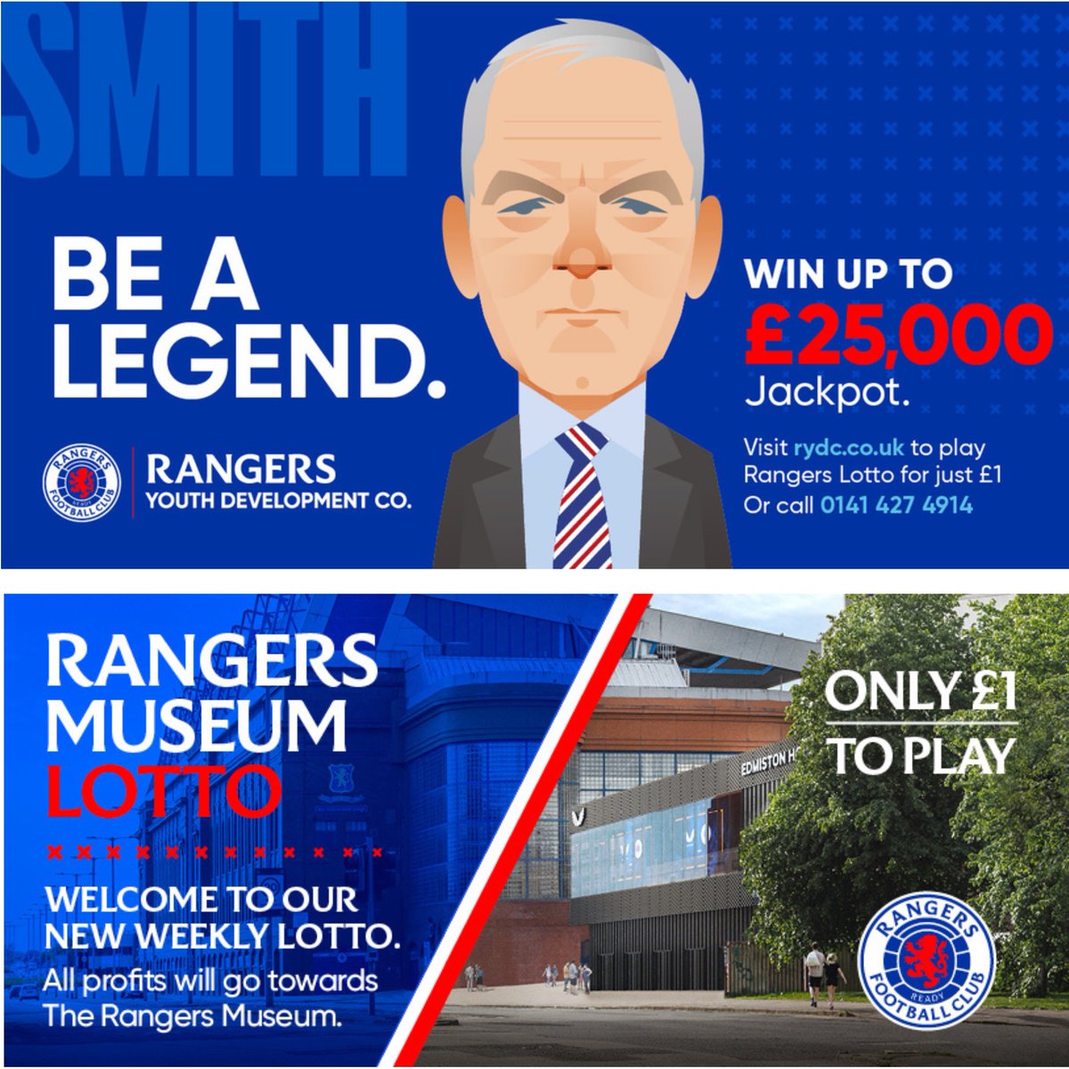 Rangers Youth DC (@rfc_rydc) on Twitter photo Don't forget you can still win big prizes with Rangers Lotto and Museum Lotto throughout the summer💷🙌
Profit from Rangers Lotto goes to <a href="/RFC_Youth/">Rangers Academy</a> and profit from Museum Lotto helps with the upkeep of the facility🔴⚪️🔵
🔽over 18s can sign up🔽
rydc.co.uk/play-lotto/ Don't forget you can still win big prizes with Rangers Lotto and Museum Lotto throughout the summer💷🙌
Profit from Rangers Lotto goes to <a href="/RFC_Youth/">Rangers Academy</a> and profit from Museum Lotto helps with the upkeep of the facility🔴⚪️🔵
🔽over 18s can sign up🔽
rydc.co.uk/play-lotto/