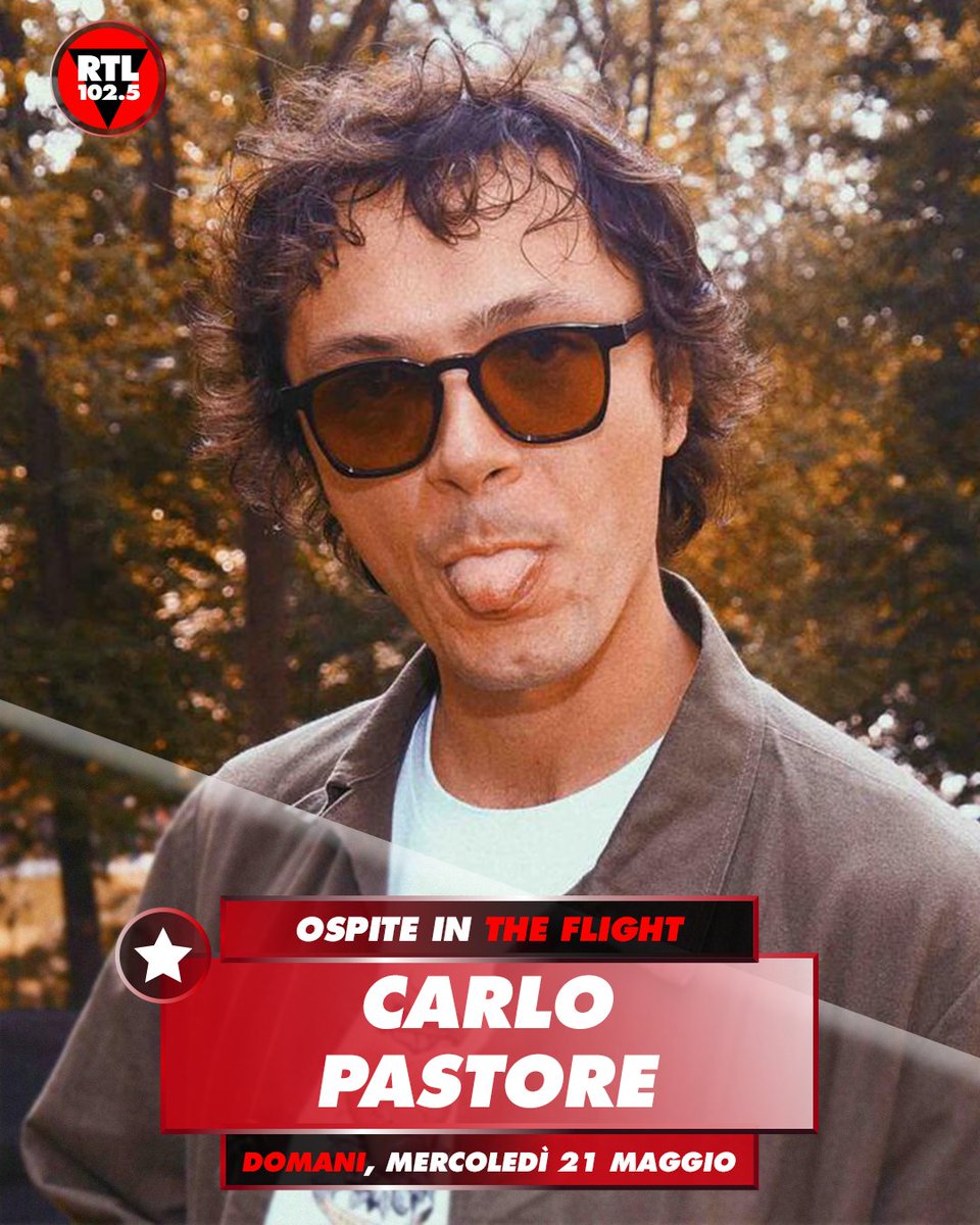 RTL 102.5 (@rtl1025) on Twitter photo 📅 Domani, mercoledì 21 maggio
⏰ Alle 15.00
🎙️ <a href="/carlopastore/">Carlo Pastore</a> sarà ospite in #TheFlight
Segui la diretta su RTL 102.5 PLAY 📲 rtl.pulse.ly/669lzibcym
#CarloPastoreRTL1025 #MiAmiFest 📅 Domani, mercoledì 21 maggio
⏰ Alle 15.00
🎙️ <a href="/carlopastore/">Carlo Pastore</a> sarà ospite in #TheFlight
Segui la diretta su RTL 102.5 PLAY 📲 rtl.pulse.ly/669lzibcym
#CarloPastoreRTL1025 #MiAmiFest