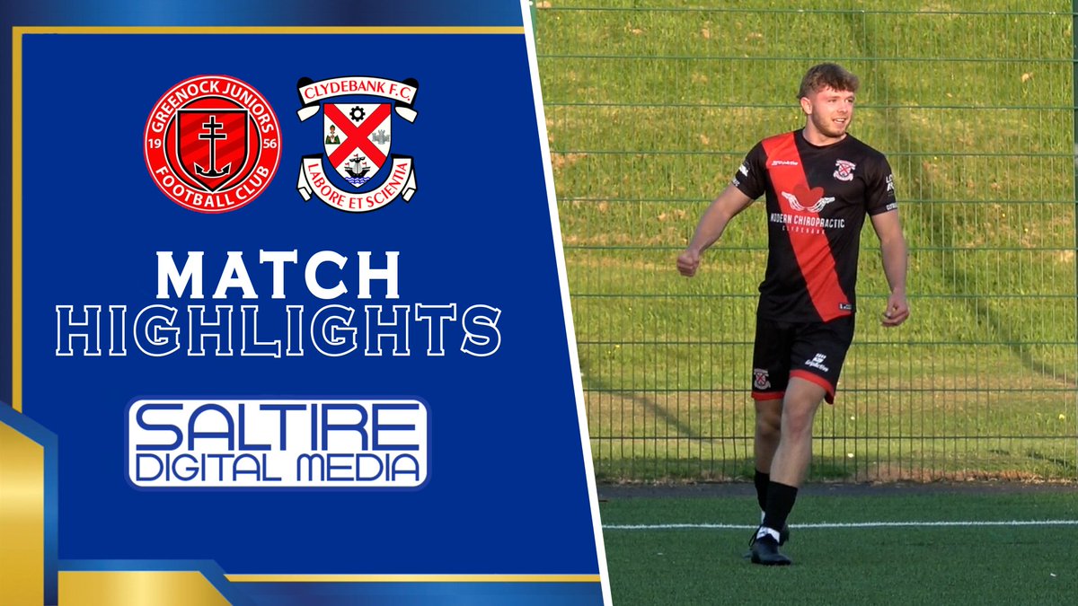 Saltire Digital Media 🎥⚽️ (@saltiredm) on Twitter photo Highlights from this WOSFL Conference D 20's Match.
<a href="/GREENOCKJFC/">Greenock Juniors FC</a> U20s (20s) 1-4 <a href="/ClydebankFCU20/">Clydebank FC U20</a>
Goal for Greenock,
Craig Darroch
Goals for Clydebank,
Brandon Cullen, Ryan Keegan, Jay Gibb & Iain Begg
HIGHLIGHTS: youtu.be/sEyntIsA5B8
All Footage Owned & Edited by Saltire Highlights from this WOSFL Conference D 20's Match.
<a href="/GREENOCKJFC/">Greenock Juniors FC</a> U20s (20s) 1-4 <a href="/ClydebankFCU20/">Clydebank FC U20</a>
Goal for Greenock,
Craig Darroch
Goals for Clydebank,
Brandon Cullen, Ryan Keegan, Jay Gibb & Iain Begg
HIGHLIGHTS: youtu.be/sEyntIsA5B8
All Footage Owned & Edited by Saltire