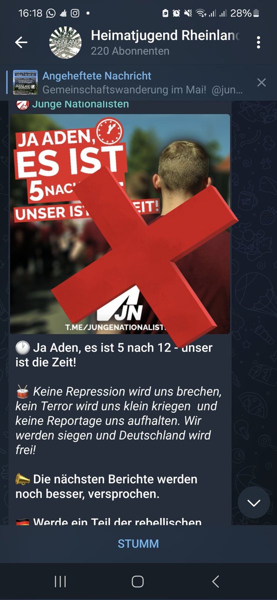 KoelnAnonymous's tweet photo. „Ja, Aden klärt.
Und ihr? Heult weiter.“
Rechte Nachwuchstruppe dreht durch, weil @recherche_nord Licht ins Dunkel bringt.
Danke André – antifaschistische Aufklärung bleibt nötig.
#AdenWirkt #JNmelden #RechercheNord #fcknzs #Antifa #RemigrationVerhindern #NPDverbot https://t.co/WWv1aKz0oB