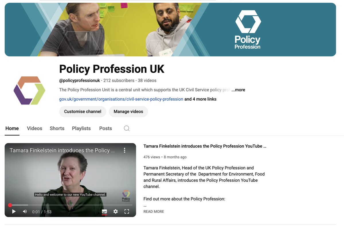 📺 Interested in policy making, innovation and cross-government insights?

Subscribe to the Policy Profession YouTube channel for videos from the Policy Festival, Policy Lab, Institute for Government and more:

👉 ow.ly/jMc250VUYBa

#PolicyMaking #CivilServiceLearning