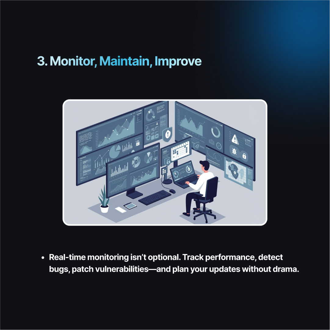 nalashaa's tweet image. The launch isn’t the finish line—it’s the start of version 1.0’s real life.
Post-deployment isn’t about babysitting code. It’s about visibility, control, and staying one step ahead.
Learn More: nalashaa.com/product-engine…
#WMJRNC #WebAppDeployment