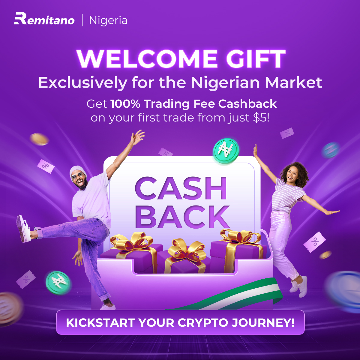 remitano's tweet image. π£ New to crypto? Trade FREE with Remitano!
Get started with our 2025 Welcome Bonus β your first trades are on us.
π Learn more: remita.no/welcome-2025
π Start trading: remita.no/buy-to-win
#RemitanoExperience