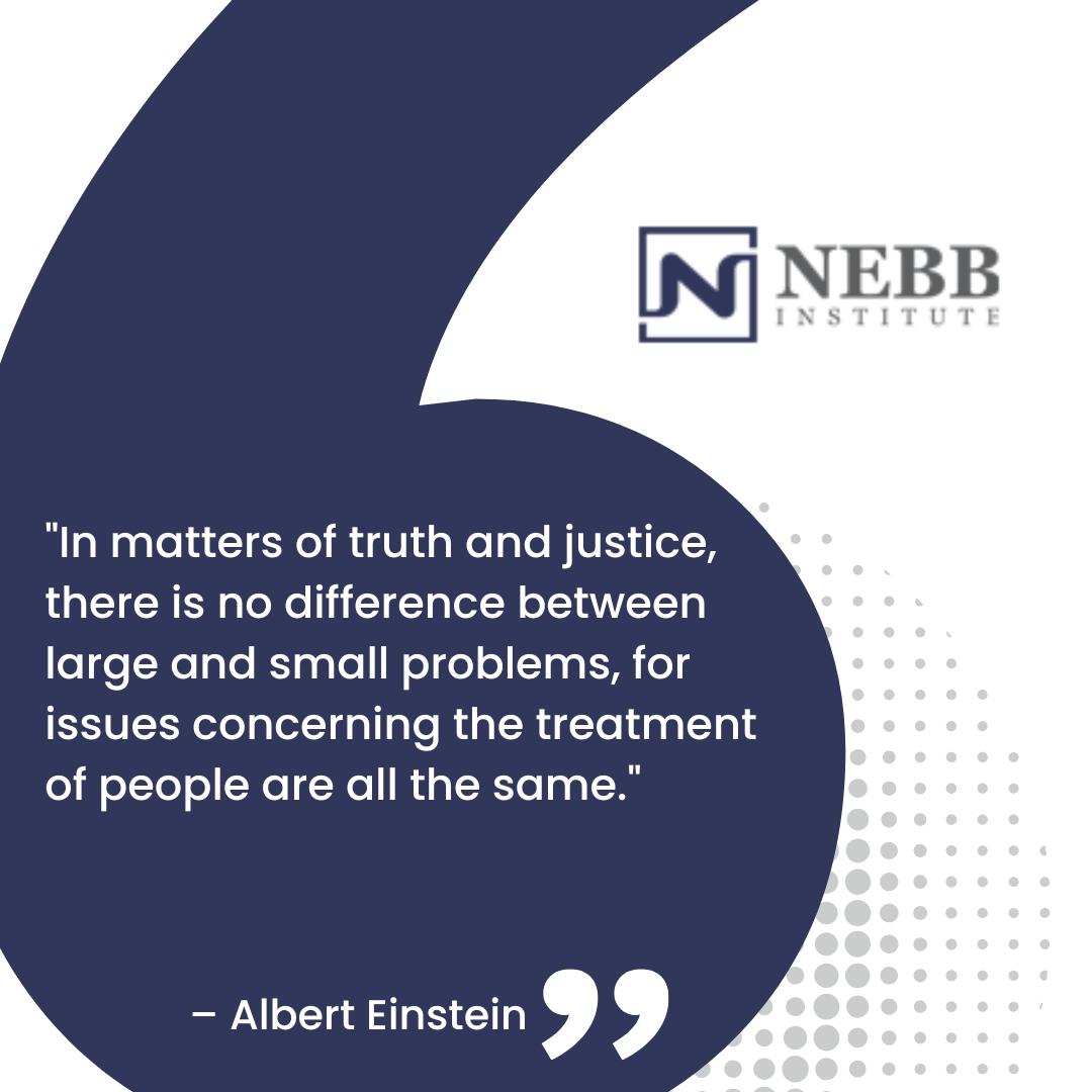 NEBB_Institute's tweet photo. "In matters of truth and justice, there is no difference between large and small problems, for issues concerning the treatment of people are all the same."
— Albert Einstein

#NEBBInstitute #CMEA #EthicsInAppraisal #USPAP #AlbertEinstein #ProfessionalStandards https://t.co/vS3eI78eMy