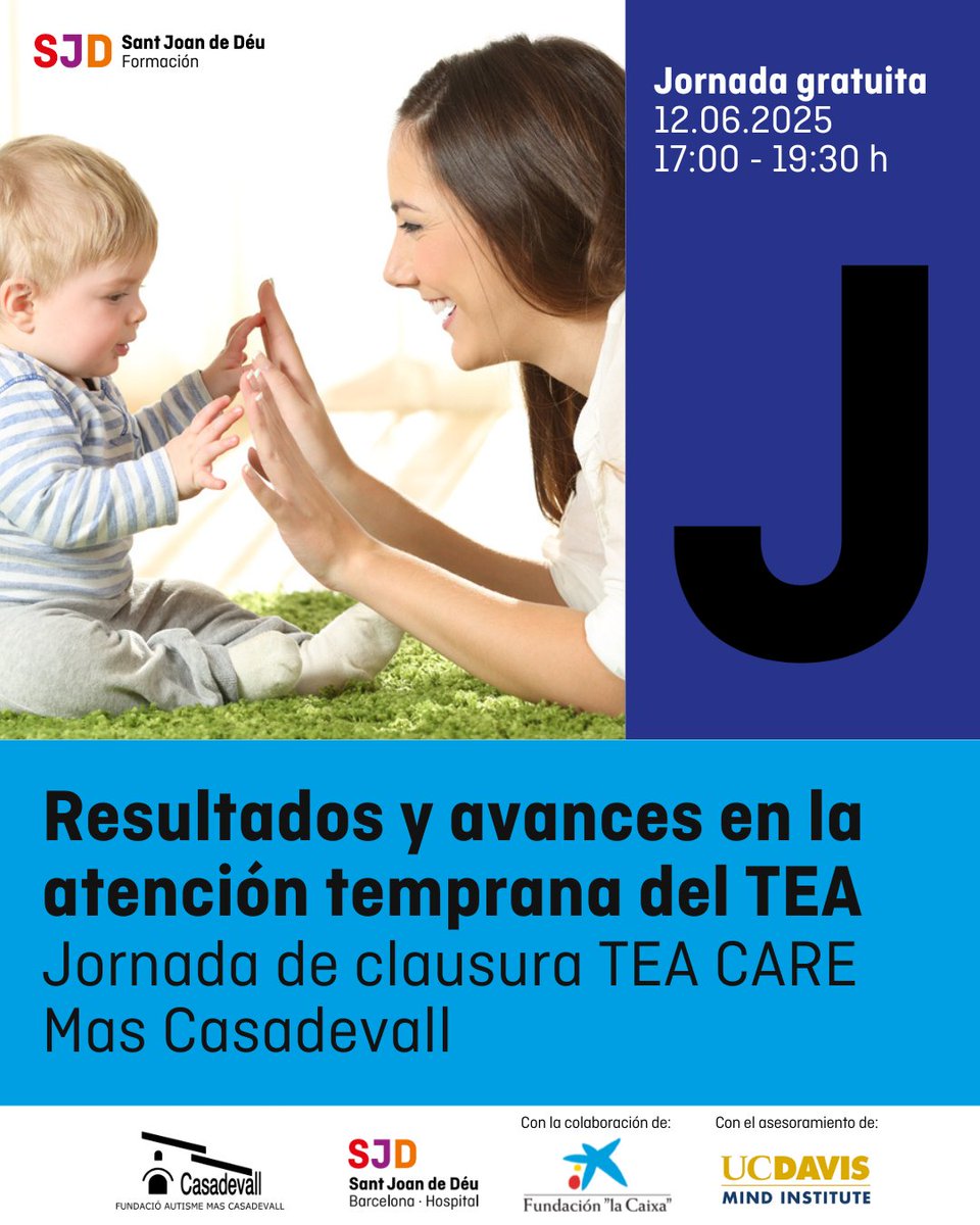 SJD Formación (@sjdformacion) on Twitter photo 🧪En el Día Mundial de los Ensayos Clínicos, destacamos el ensayo CARE C-ESDM, que está marcando un antes y un después en la atención temprana del autismo. Impulsado por el programa TEA CARE Mas Casadevall, presentará resultados el 12/06. <a href="/FundlaCaixa/">Fundación ”la Caixa”</a>
🔗 bit.ly/3SCmRCm 🧪En el Día Mundial de los Ensayos Clínicos, destacamos el ensayo CARE C-ESDM, que está marcando un antes y un después en la atención temprana del autismo. Impulsado por el programa TEA CARE Mas Casadevall, presentará resultados el 12/06. <a href="/FundlaCaixa/">Fundación ”la Caixa”</a>
🔗 bit.ly/3SCmRCm