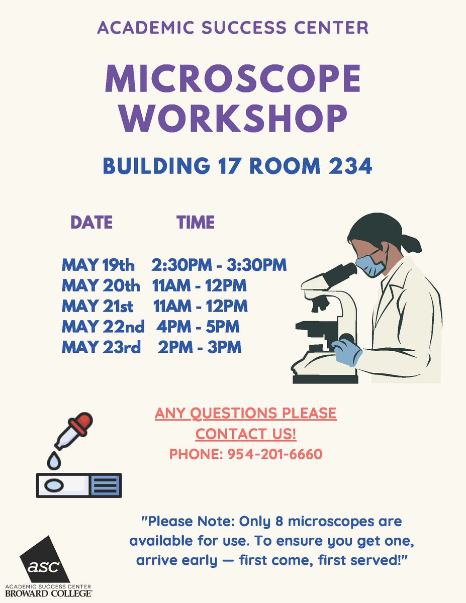 bc_asc's tweet photo. The ASC is hosting microscope workshops through May 23rd. https://t.co/BhcFh3zyDO