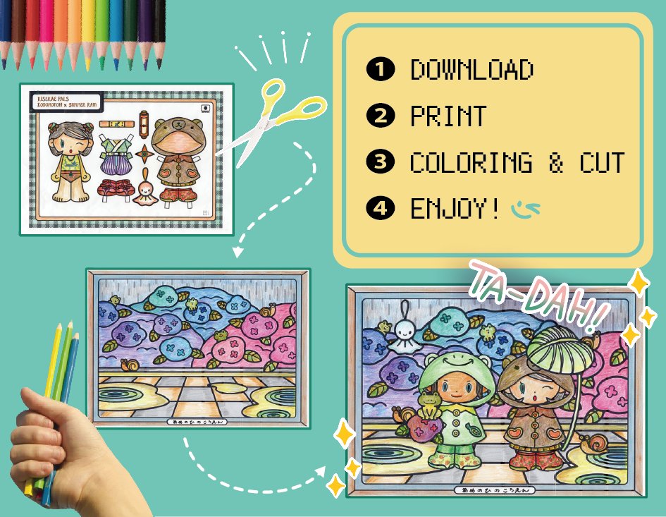 2aus2bri2's tweet photo. 🥷KISEKAE PALS ☆ KODOMONOHI x SUMMER RAIN ☔️
Printable Coloring pages paper dolls set on my #etsystore 🎨🖌️
https://t.co/cxc10j94wu
⇧ Perfect activity for kids! ⇧
#Coloringsheets #kidsactivities #Coloringpages #KISEKAEPALS #Paperdolls #Japan #KODOMONOHI #SAMURAI #NINJA https://t.co/hV54br6IHz