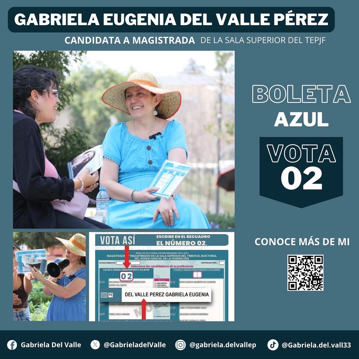 La participación ciudadana es clave para una democracia sólida. ¡Tu voz importa! #BoletaAzul #Vota02 #Elecciones2025