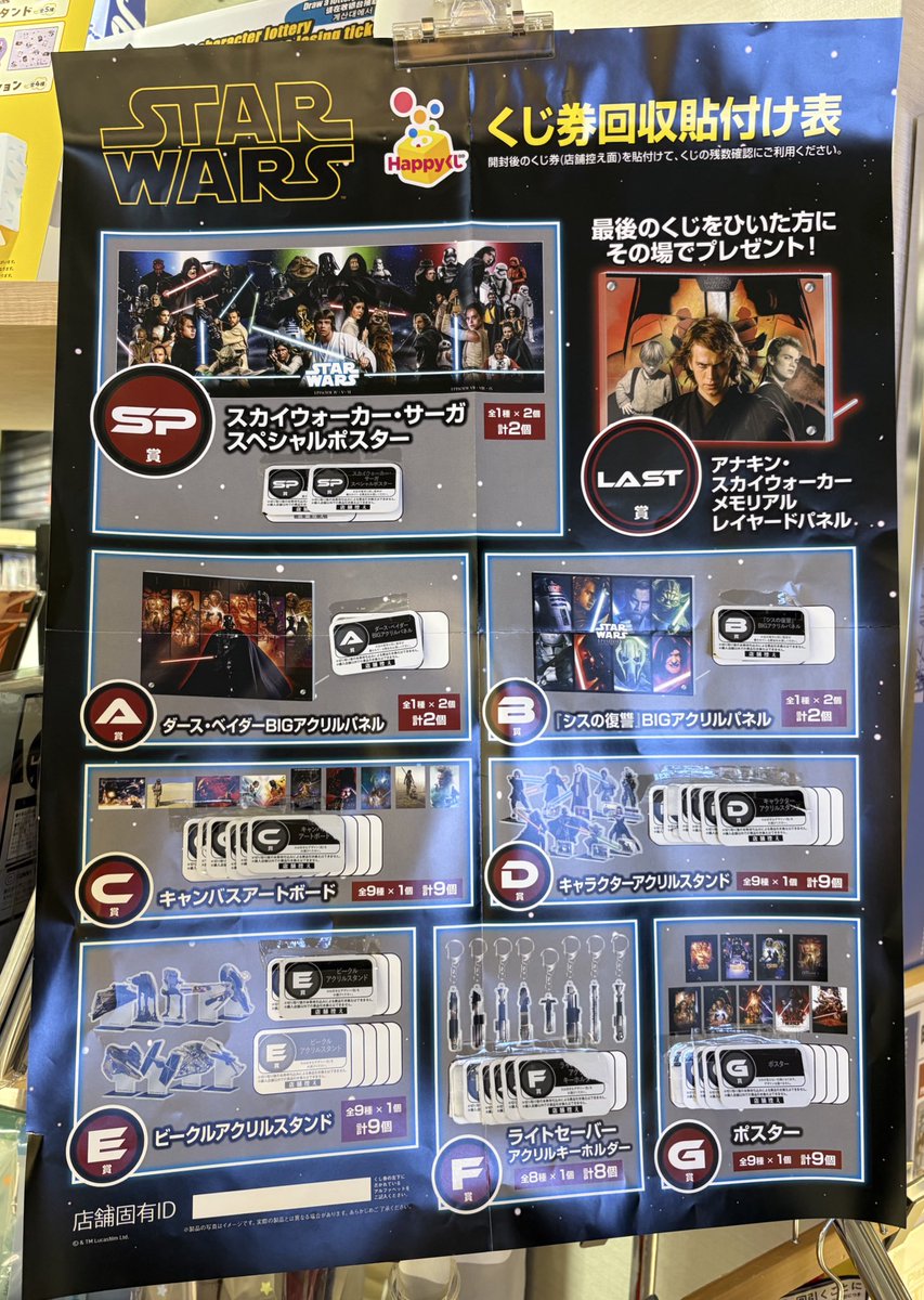 🎯Happyくじ🎯 🟦STAR WARS 🟥 THE SKYWALKER SAGA🚀💫 4月開催の