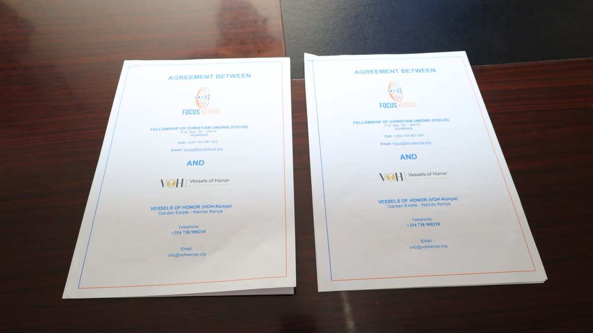 We are delighted to mark a new chapter in our long-standing partnership with FOCUS Kenya.

Today, we signed an MOU under which FOCUS Kenya will recruit and commission a National Ministry Coordinator to Vessels of Honor.