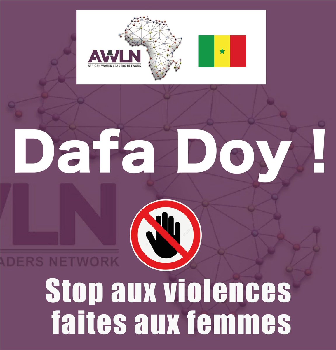 AwlnSn's tweet image. 3/3: Parce qu’une société digne commence par la protection de ses femmes.

Stop aux violences faites aux femmes.
Taxaw wax. Parle. Dénonce. Résiste.

#AWLNSenegal #TaxawWax #StopViolences #AfricanWomenVoices #ParoleLiberée #LeadershipFéminin