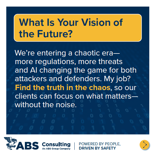 🗣️Welcome to 𝗩𝗶𝘀𝗶𝗼𝗻𝗮𝗿𝘆 𝗩𝗼𝗶𝗰𝗲𝘀, spotlighting the experts who drive innovation at ABS Consulting. Meet Ron Fabela, Technical Director, Cybersecurity. Find out his 𝘃𝗶𝘀𝗶𝗼𝗻 for the future &amp; how he uses his 𝘃𝗼𝗶𝗰𝗲 in the industry. #poweredbypeopledrivenbysafety