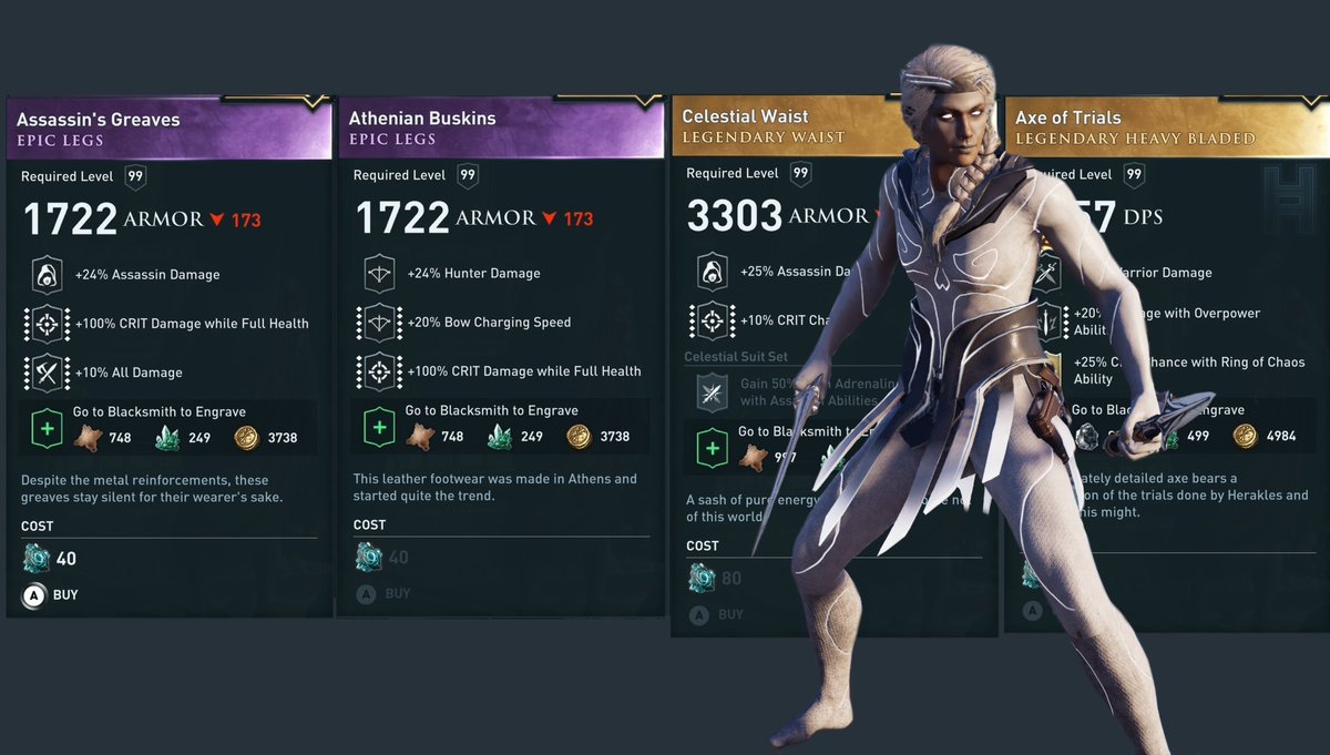 This week, Sargon has the amazing celestial set, and the Axe of Trials for the first time in many many years!!! Absolutely get the Celestial Waist, its one of the coolest looking sets in the game and get your unique chance on the Axe of Trials, which is extremely rare!