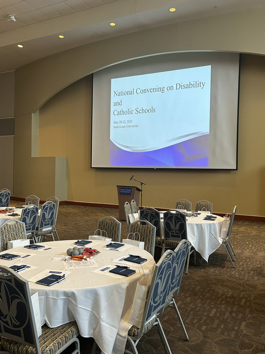 The table is set.... <a href="/herrmanncenter/">Herrmann Center for Innovative Catholic Education</a> is getting ready to the start of the National Convening on Disability and Catholic Schools. Looking forward to engaging conversations and problem solving!