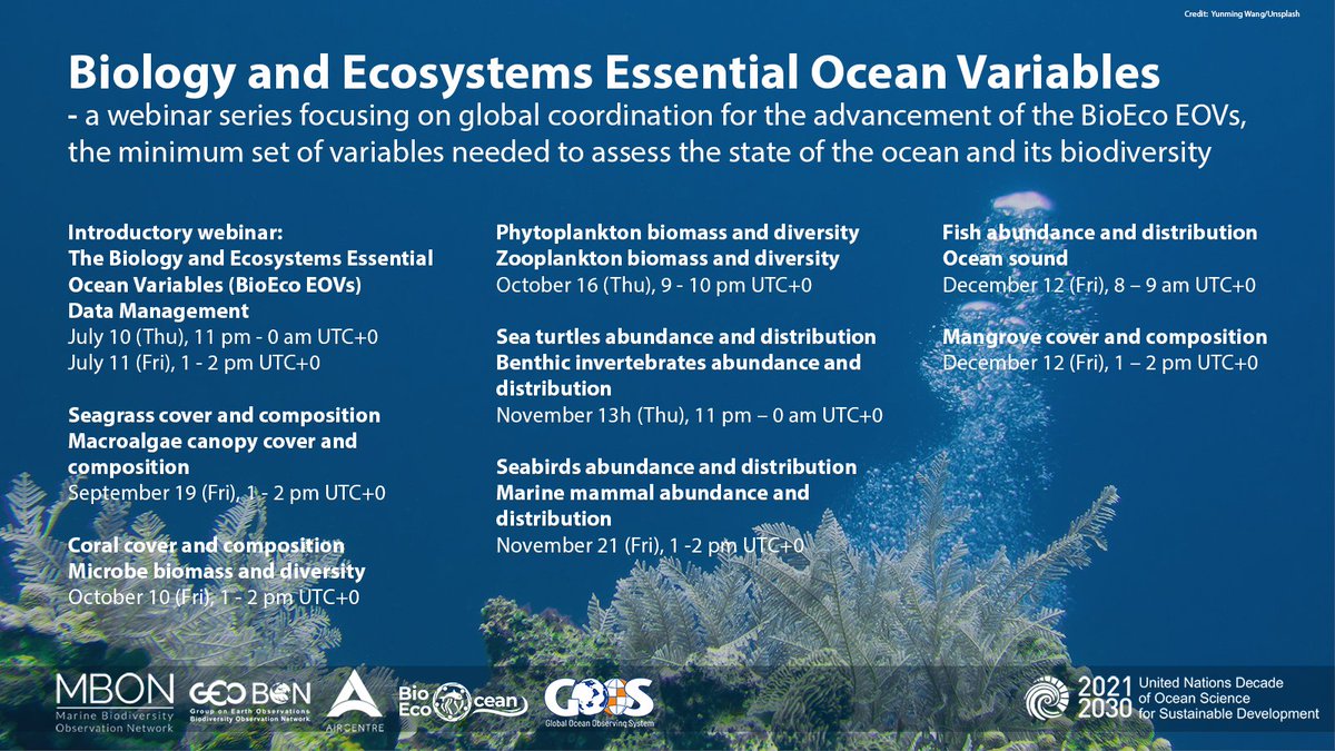 🌊Join <a href="/AIRCentre_org/">AIR Centre: Atlantic International Research Centre</a>, <a href="/GOOSocean/">The Global Ocean Observing System (GOOS)</a>, <a href="/BioEcoOcean/">BioEcoOcean</a> &amp; <a href="/MarineBON1/">MarineBON</a> for our Biology &amp; Ecosystems Essential Ocean Variables #BioEcoEOVs series!
👉Jul-Dec 2025
Expert sessions on biodiversity monitoring &amp; data standardization
Check our schedule and save the dates!
Registration opens soon
