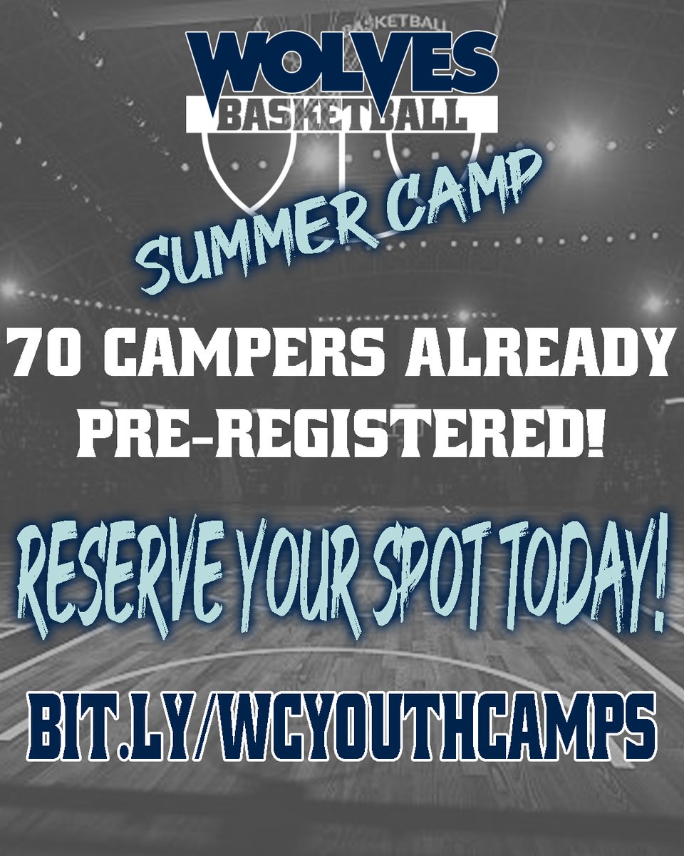 Big things for this year's youth camp!

Monday - Hard Hat Monday - Time to Work!
Tuesday - Crazy Accessory Day -Socks-Headbands, etc.
Wednesday - Jersey Day - Wear your favorite jersey
Thursday - All-Star Day - Competitions, Skills + Snowie Ice!

Register: bit.ly/wcyouthcamps