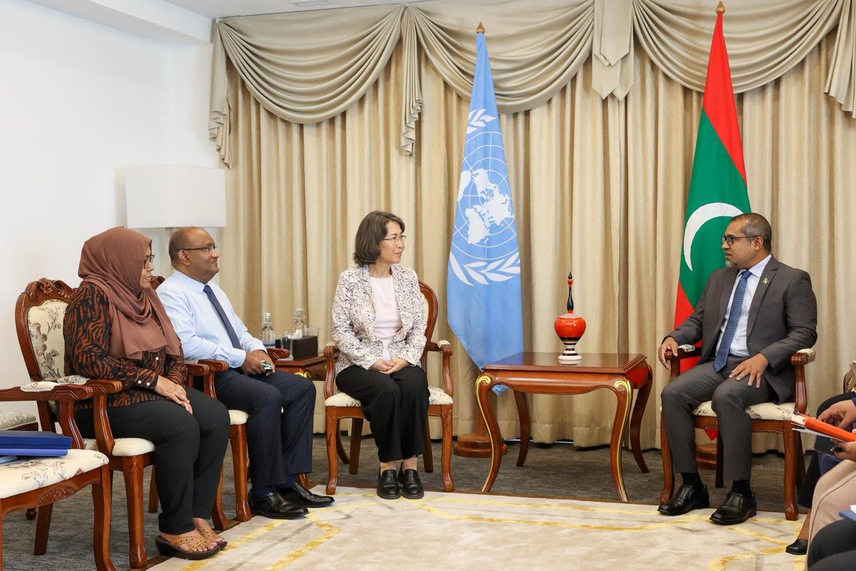 Newly appointed WHO Representative to Maldives Ms Payden presented her credentials to the Minister of Foreign Affairs, His Excellency Dr Abdulla Khaleel

Ms Payden reiterated WHO’s longstanding partnership and continued commitment to supporting the country’s health priorities🇲🇻🇺🇳