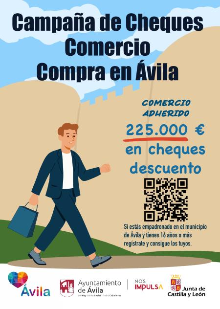 A partir mañana, 21 de mayo,  hasta el 30 de junio, puedes canjear tus cheques comercio en nuestro establecimiento. Te esperamos. 
#chequescomercioavila