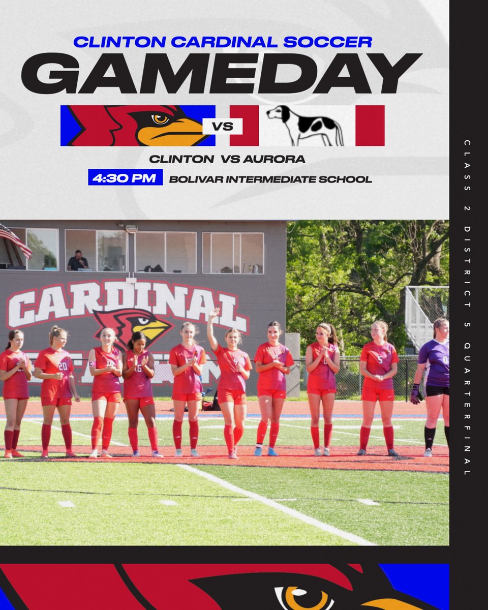 GAMEDAY
The Cardinals will take on the Aurora Lady Houns to start District play. The game will be played at Bolivar Intermediate School, kicking off at 4:30.