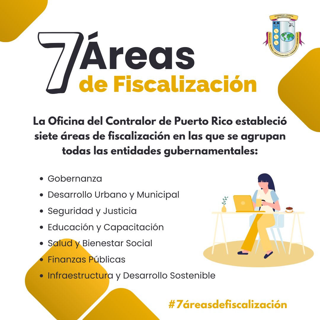 La <a href="/ocpronline/">OCPR</a>  estableció siete áreas de fiscalización en las que se agrupan todas las entidades gubernamentales. 

ocpr.gov.pr/areas-de-fisca…

#7áreasdefiscalización #fiscalización #ocprinforma #auditorías