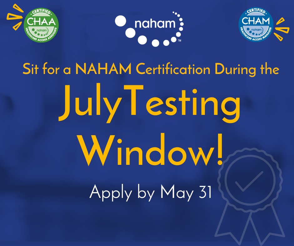 Time is running out! ⏰ Don't miss your chance to sit for the July certification exam — the deadline to apply is May 31. Secure your spot today and take the next step in your professional journey! 

Learn more and apply now: bit.ly/4bMMrw8