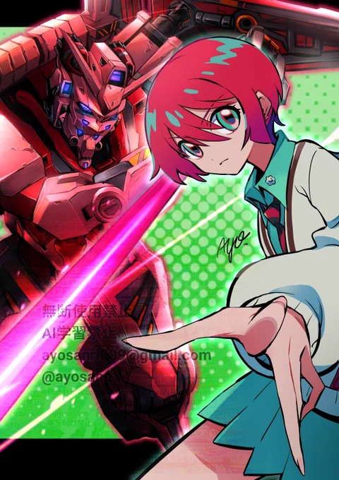 マチュ&amp;赤いガンダム #GQuuuuuuX #ジークアクス